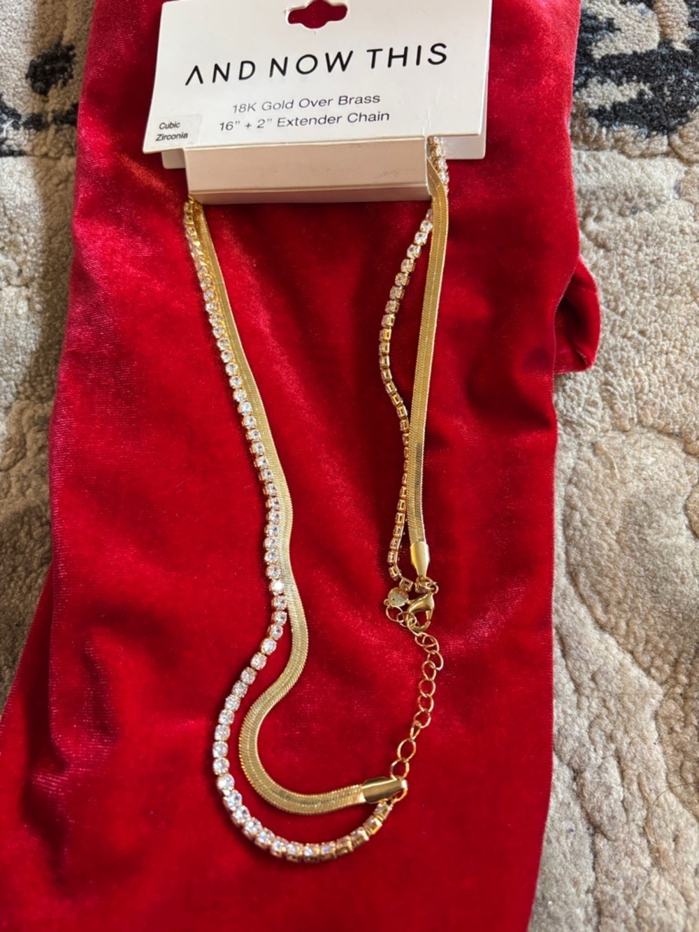And Now This Gold Layered Crystal Necklace